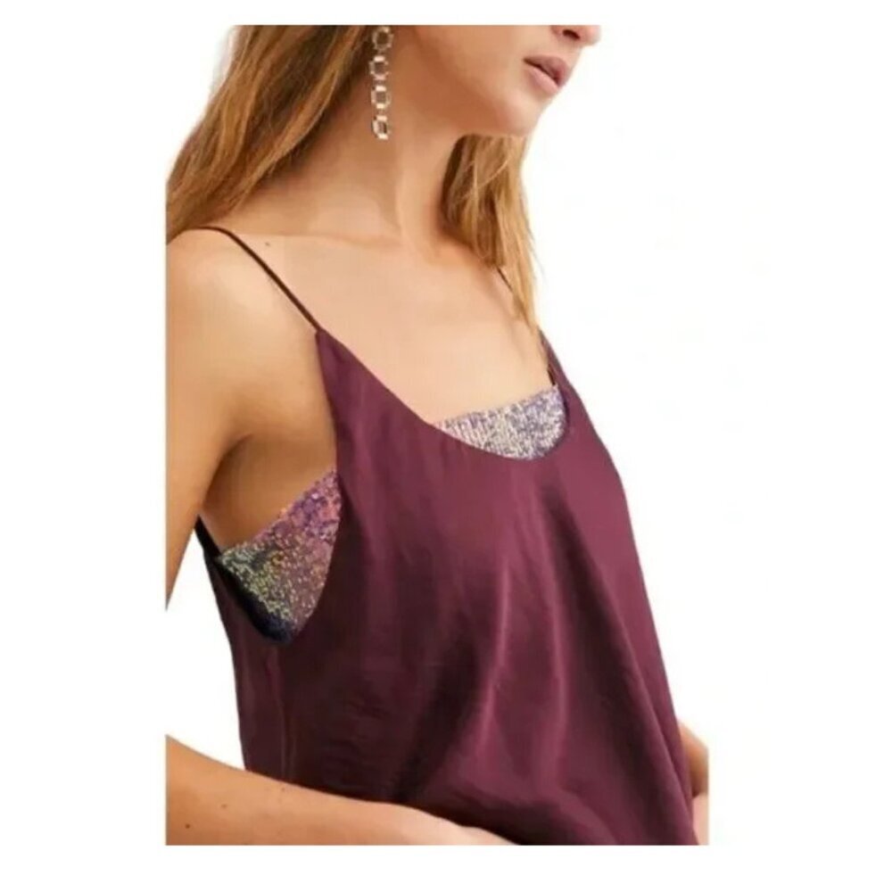 Free People Intimately Turn It On Cami in Vetiver Bloom NWT Small - Picture 5 of 7